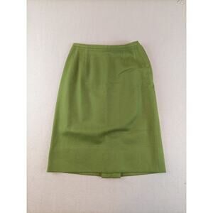 Darlene Vintage 1970s Womens Wool Pencil Skirt Size 11/12 Camo Green Hockanum